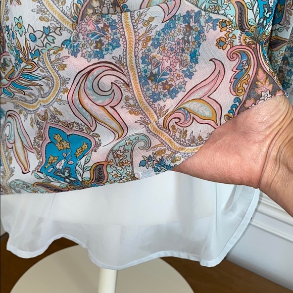 LOFT PAISLEY LONG SLEEVE BLOUSE - Picture 8 of 8